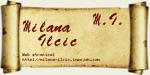 Milana Ilčić vizit kartica